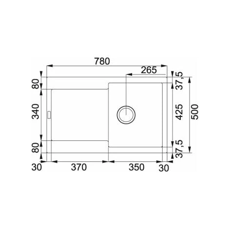 Franke - Evier Fragranit 78 X 50 Cm 1 Cuve 1 égouttoir Maris, Café Crème – Image 3