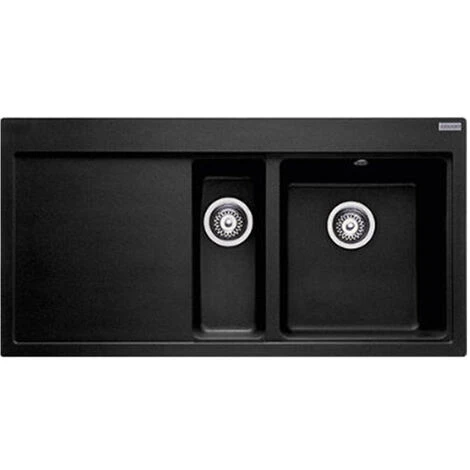 Franke - Evier Fragranit 100 X 51,5 Cm 1 Cuve Et Demi 1 égoutoir Gauche Mythos, Noir – Image 2