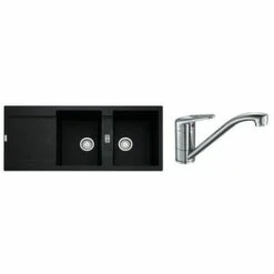 PACK Franke Maris Fragranit MRG621 + Mitigeur Novara Plus à Bec - Coloris :