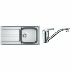 PACK Franke Spark SKX/SKL611-100 + Mitigeur Novara Plus à Bec - Coloris :