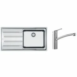 PACK Franke Aton ANX211-100 + Mitigeur Smart à Bec - Coloris : - égouttoir A Gauche