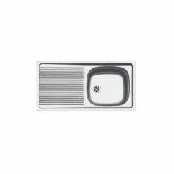 Évier Inox à Encastrer 1 Cuve 1 égouttoir 860x435 Mm, ESX611 86 Franke