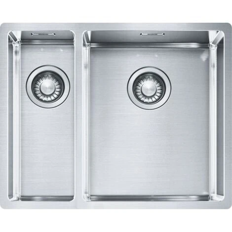 Evier Franke Box BXX160-34-16 - Inox Lisse - Vidage : Manuel