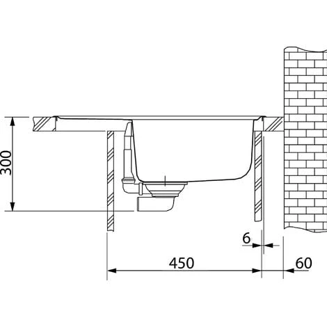 Franke Orion Évier Avec égouttoir Réversible OID (611-62), Tectonite, 62x50cm, Noir (OID611-62C) – Image 3