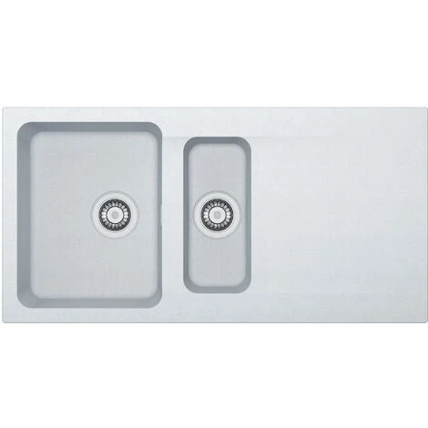 Franke Orion OID 651 Évier Avec égouttoir Réversible Et Vide-sauce 100x51cm, Tectonite®, Blanc Artic (OID651B)