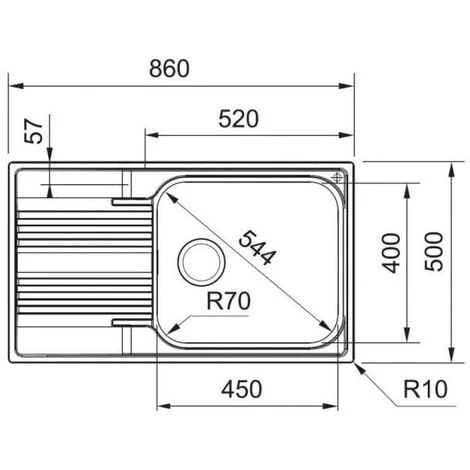 Franke Smart - SRX 611-86 LB R Inox Evier – Image 2