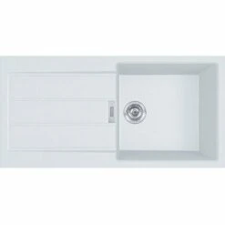 Franke Sirius 2.0 S2D 611-100 Tectonite évier à Encastrer 1 Bac XL Avec égouttoir Blanc