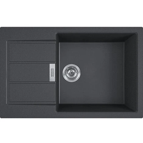 Franke SIRIUS - 2.0 S2D 611-78 Tectonite® Evier à Encastrer Avec Bac XL Noir