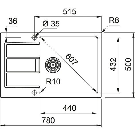 Franke SIRIUS - 2.0 S2D 611-78 Tectonite® Evier à Encastrer Avec Bac XL Noir – Image 2