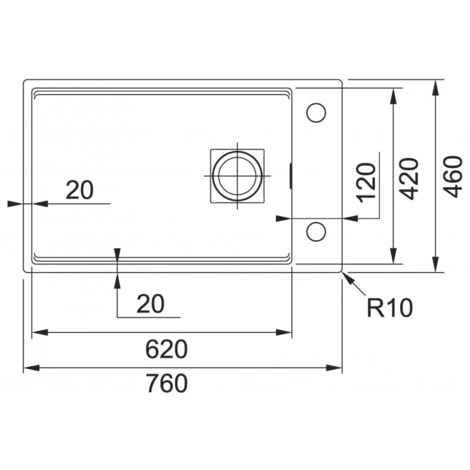 Franke Kubus 2 KNG 110-62 Fragranit+ Évier De Cuisine Sous-plan Pierre Grise – Image 4