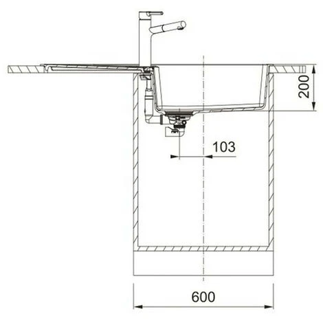 Evier à Encastrer 60cm Noir Mat - 913850 - Franke - Noir Mat – Image 5