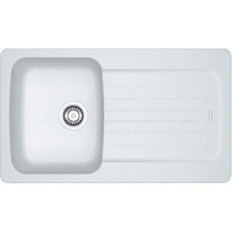 Franke Aveta AVD 611-86 Evier 86x50cm Avec égouttoir Réversible, Fradura, Blanc (AVD611-86B)