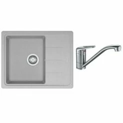 PACK Franke Basis Fragranit BFG611-62 + Mitigeur Novara Plus à Bec - Coloris :