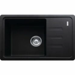 Franke Malta - BSG 611-62 Evier 62x43,5cm Avec égouttoir Réversible, Fragranit+, Onyx (BSG611-62ON)