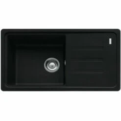 Franke Malta BSG 611-78/39 Evier78x43,5cm Avec égouttoir Réversible, Fragranit+, Noir Mat (BSG611-78MC)