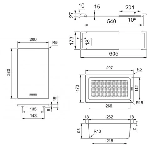 Franke ALL IN Set D'accessoires Universel Planche à Découper Bambou 32x20 + Panier égouttoir PVC Noir Sanitized (ALLINSET-1) – Image 5