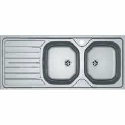 FRANKE Evier Inox à Encastrer RENOVA 2 Bacs 1 égouttoir - Dimensions : 116 X 50 - REN 621