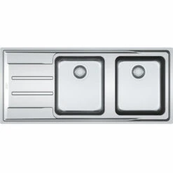 FRANKE Evier ATON ANX221 INOX Egouttoir à Gauche 1164x514x190mm