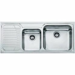 Evier Franke Galassia GAT621 - Inox Microdekor - Egouttoir A Gauche