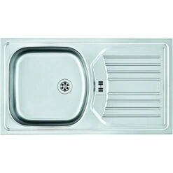 Evier Eurostar Nova à Encastrer - 1 Cuve 1 égouttoir - Inox Lisse 78x43 - Franke